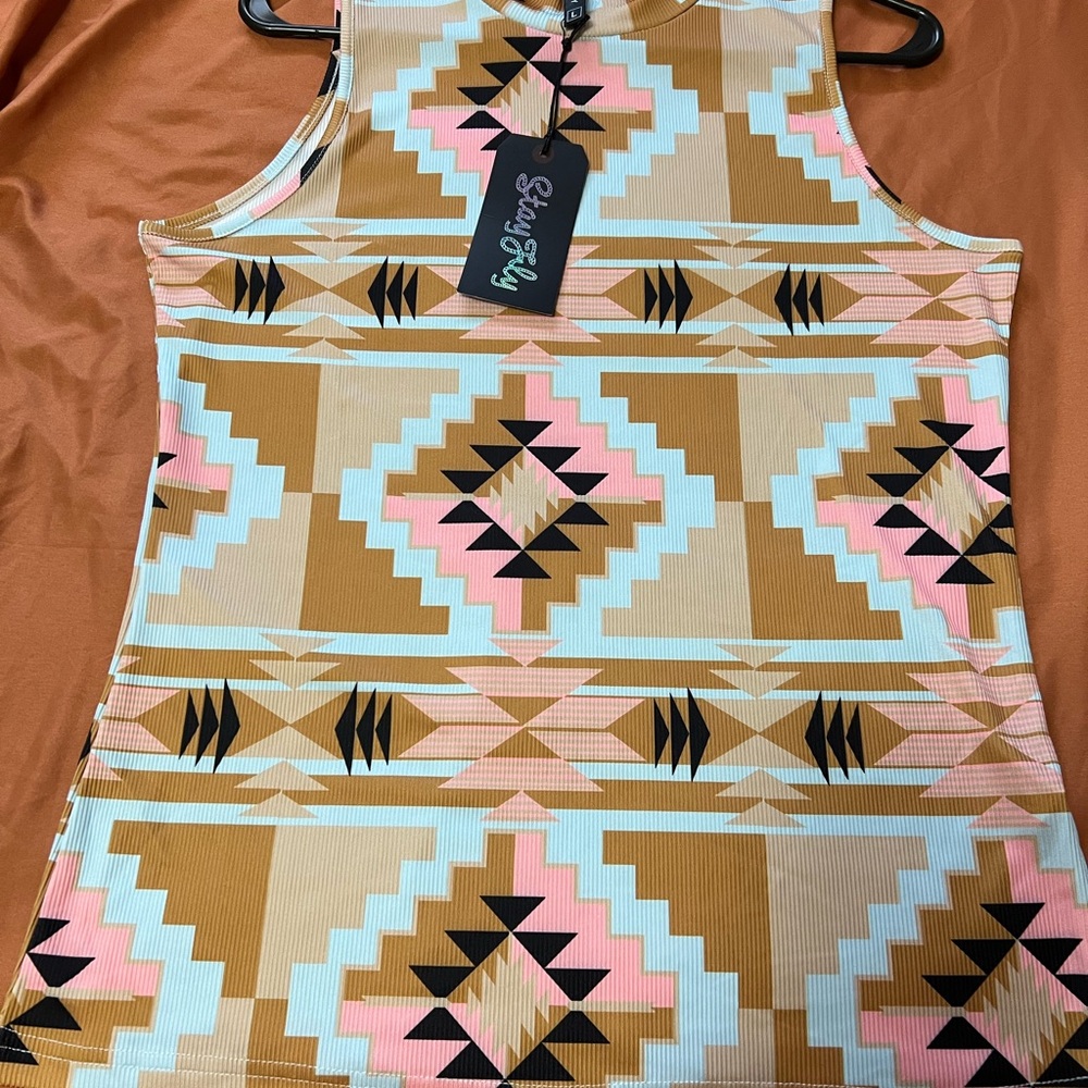 Tribal Print Tank Top